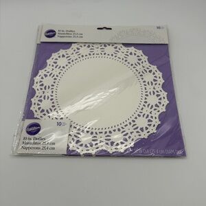 2pk Of 10 WILTON Greaseproof Paper Doilies White 10” X 10” Brand New